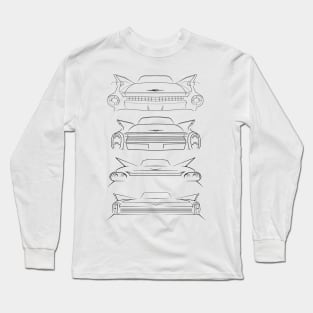 Evolution of the Cadillac Tail Fin - black Long Sleeve T-Shirt